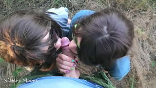 În aer liber, sex fara preludiu, Sperma gura Cum sărută - mă să-mi împart cu Soțul meu StepSis, suge pula soțului - POV 3some bj surori Vitrege Moore